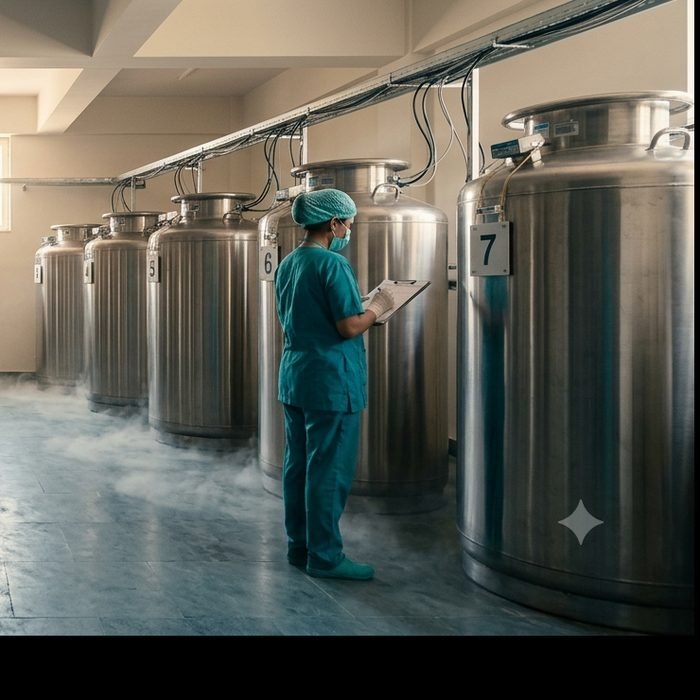 Cryostorage tanks at Varija IVF